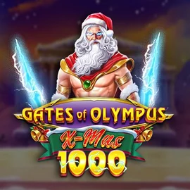 Gates of Olympus Xmas 1000 online game logo by Pragmatic Play on mostbetcasino.gr